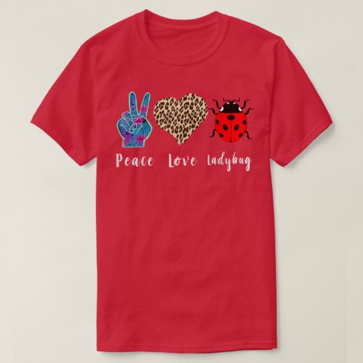 Ladybug Entomology Liebe Peace Ladybug Lover Insek T-Shirt (Design vorne)