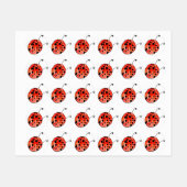 Ladybug Etiketten (Blatt)