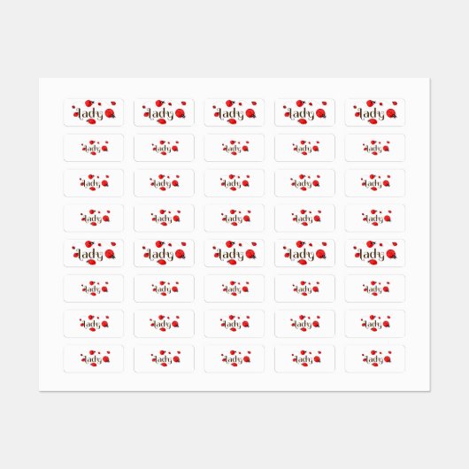 Ladybug Etiketten (Blatt)