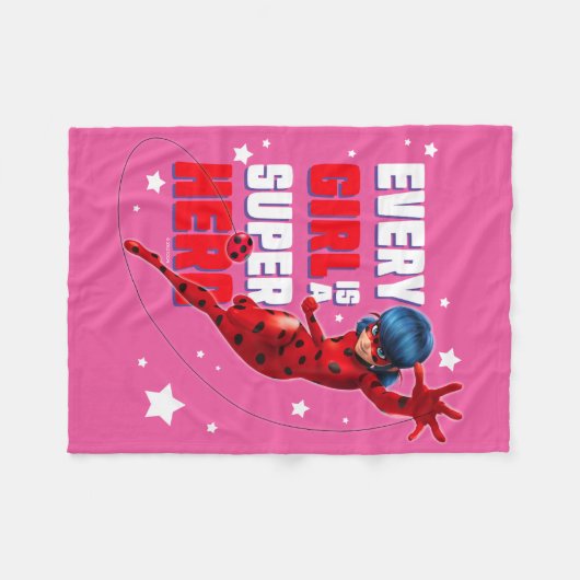 Ladybug Every Girl ist ein Super-Held Fleecedecke (Vorderseite (Horizontal))