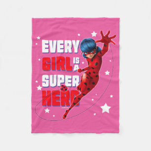 Ladybug Every Girl ist ein Super-Held Fleecedecke
