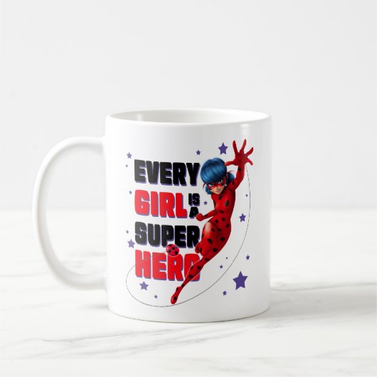 Ladybug Every Girl ist ein Super-Held Kaffeetasse (Links)