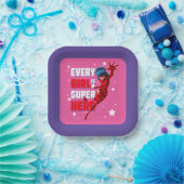 Ladybug Every Girl ist ein Super-Held Pappteller (Party)