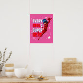 Ladybug Every Girl ist ein Super-Held Poster (Küche)