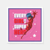 Ladybug Every Girl ist ein Super-Held Serviette (Vorderseite)