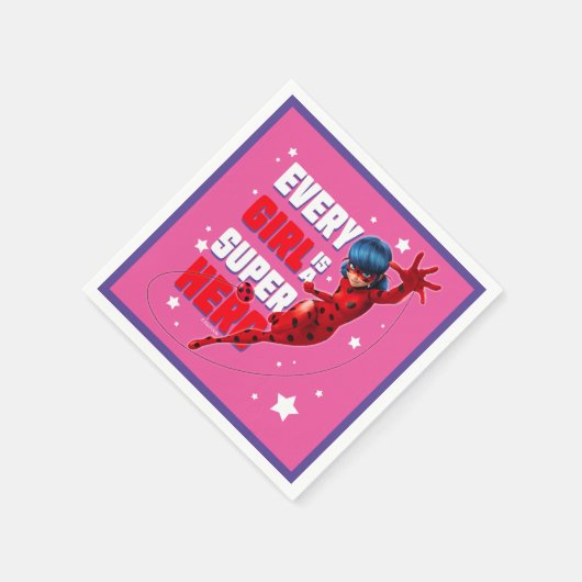 Ladybug Every Girl ist ein Super-Held Serviette (Ecke)