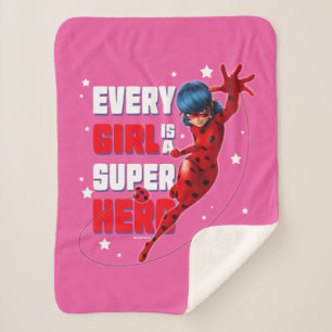 Ladybug Every Girl ist ein Super-Held Sherpadecke