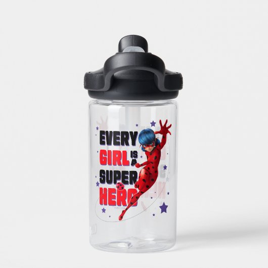 Ladybug Every Girl ist ein Super-Held Trinkflasche (Rückseite)