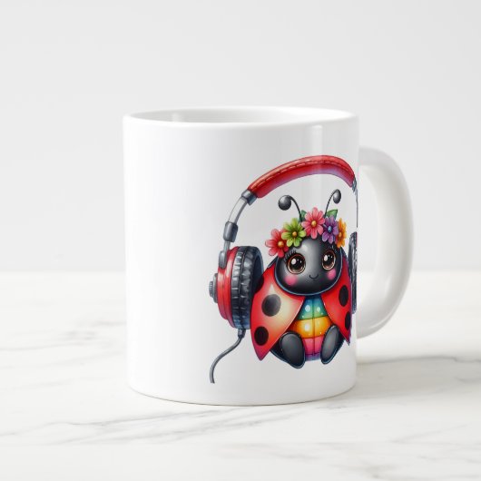 Ladybug - Extra große Tasse (Vorderseite Rechts)