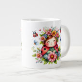 Ladybug - Extra große Tasse (Vorderseite Rechts)