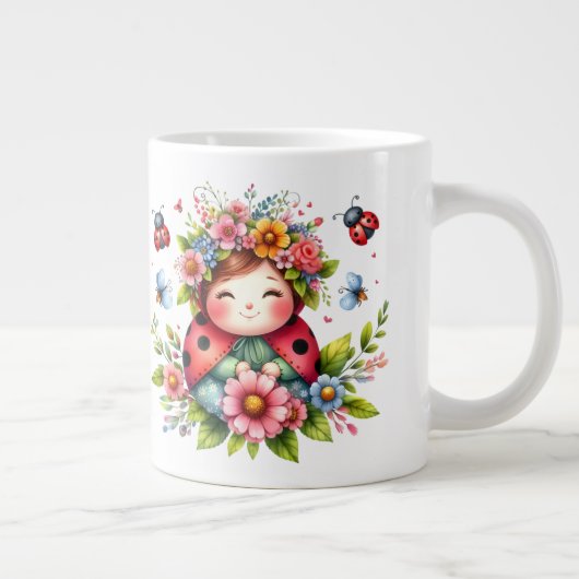 Ladybug - Extra große Tasse (Rechts)