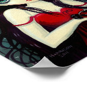 Ladybug Fairy Big Eye Art Poster Print (Ecke)