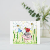 Ladybug Fairy Cat Postkarte (Stehend Vorderseite)
