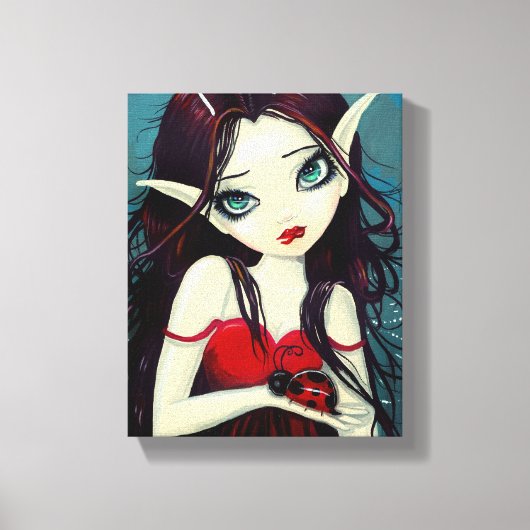 Ladybug Fairy Wrapped Canvas Print Leinwanddruck (Vorderseite)