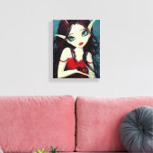 Ladybug Fairy Wrapped Canvas Print Leinwanddruck (Insitu (Wohnzimmer))