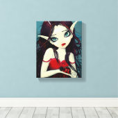Ladybug Fairy Wrapped Canvas Print Leinwanddruck (Insitu (Holzboden))