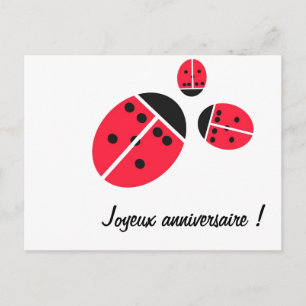 Ladybug family postkarte