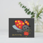 Ladybug Firecracker Postkarte (Stehend Vorderseite)