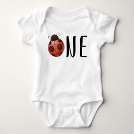 Ladybug First Birthday Baby Shirt - Ein Jahr alt
