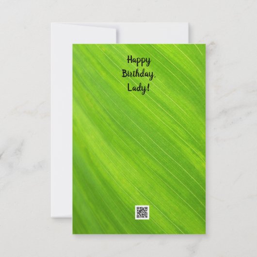 Ladybug Flat Birthday Card Einladung (Rückseite)