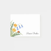 Ladybug Floral Bluebells Buttercup Sticky Post-it Klebezettel (Vorderseite)