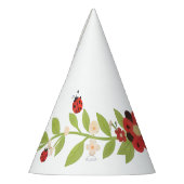 Ladybug Floral Garland Birthday Party Hat Partyhütchen (Links)