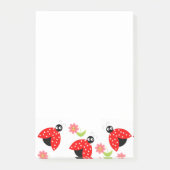 Ladybug Floral Post-it Klebezettel (Vorderseite)