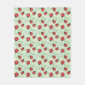 Ladybug Flower Pattern Fleecedecke (Vorderseite)