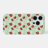 Ladybug Flower Pattern Phone Case iPhone Hülle (Rückseite (Horizontal))