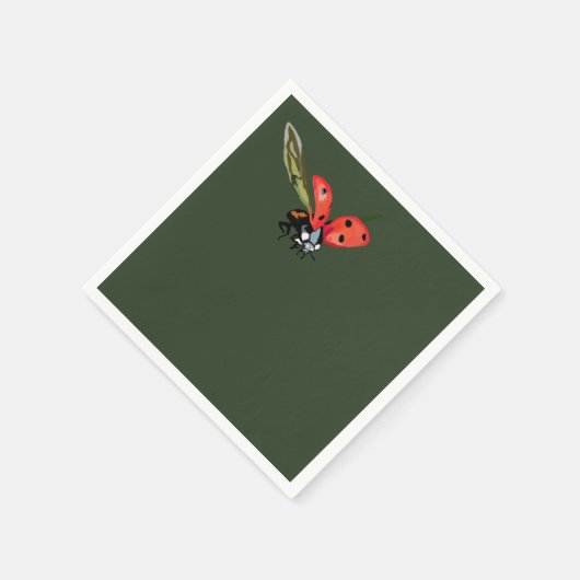 Ladybug Fly Serviette (Ecke)