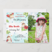 Ladybug Foto Einladung zur Wasserfarbe (Vorderseite)