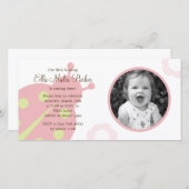 Ladybug Foto Geburtstagseinladung (Vorne/Hinten)