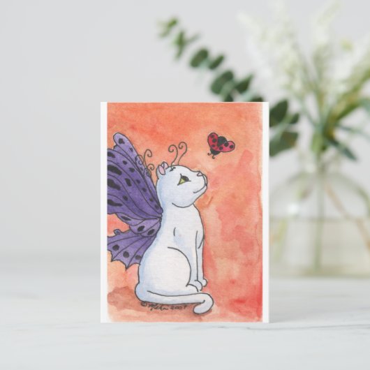 Ladybug Friend Postkarte (Stehend Vorderseite)