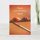 Ladybug Friends Nature Personalisiert Geburtstag Karte (Vorderseite)