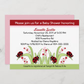 Ladybug Garden #2 Baby Shower Einladungen (Vorne/Hinten)