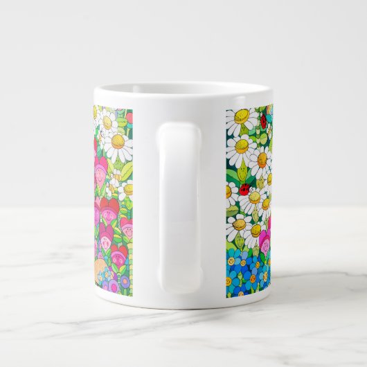 Ladybug Garden Blume Jumbo-Tasse (Rückseite)