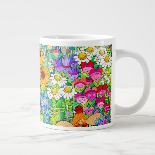 Ladybug Garden Blume Jumbo-Tasse (Rechts)