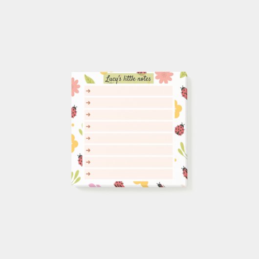 Ladybug Garden Notes - blossom Time Sticky Notes Post-it Klebezettel (Vorderseite)