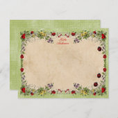 Ladybug Garden Personalisiert Flat Mitteilungskart Einladung (Vorne/Hinten)