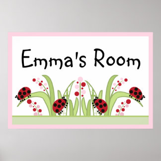 Ladybug Garden Poster