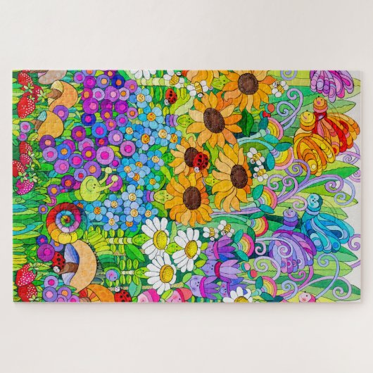 Ladybug Garden Puzzle (Horizontal)