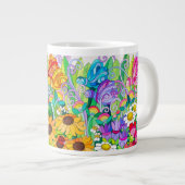 Ladybug Garden-Schmetterlinge Jumbo-Tasse (Vorderseite Rechts)