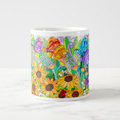 Ladybug Garden-Schmetterlinge Jumbo-Tasse (Vorderseite)