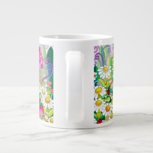 Ladybug Garden Sky Jumbo-Tasse (Rückseite)