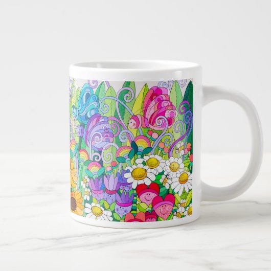 Ladybug Garden Sky Jumbo-Tasse (Rechts)