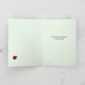 Ladybug Geburtstag Polnische benutzerdefinierte Te Karte (Innenseite)