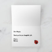 Ladybug Geburtstag vielen Dank Karte (Innenseite)