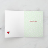 Ladybug Geburtstags portugiesischer Zolltext Karte (Innenseite)