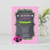 Ladybug Geburtstagsparty Einladungen (Stehend Vorderseite)