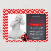 Ladybug Geburtstagsparty Einladungen (Vorne/Hinten)